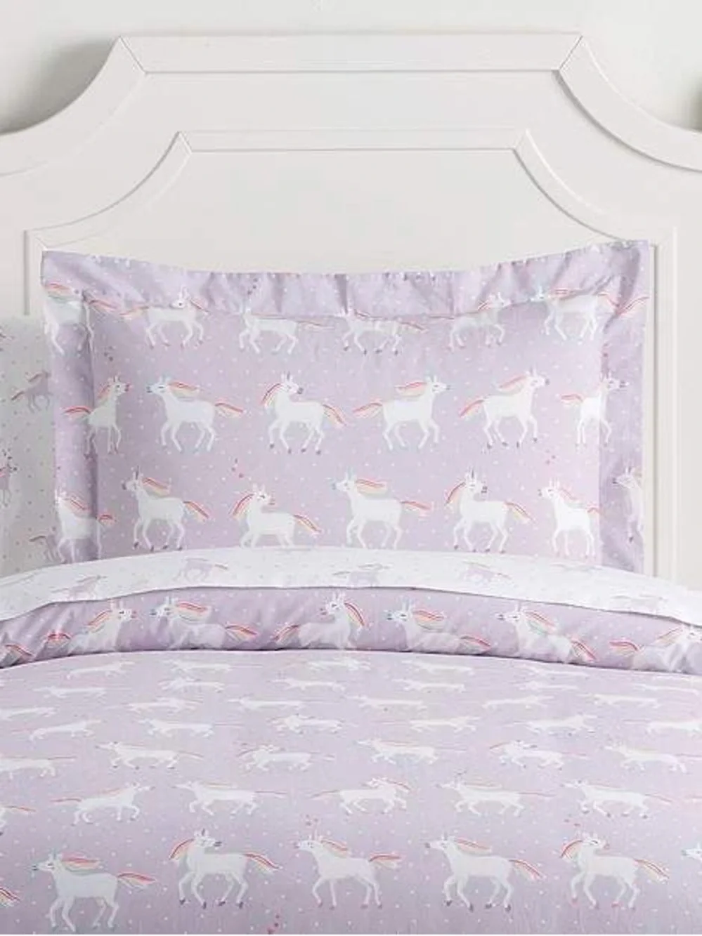 Pottery Barn Kids Lavender Unicorn Print Duvet Cover Full/Queen